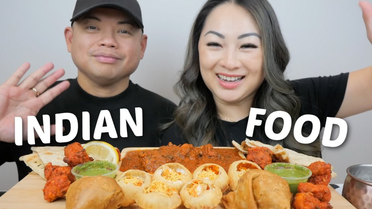 INDIAN FOOD Mukbang *Punjabi Chicken Masala, PURI with Chicken Pakora | N.E Let's Eat