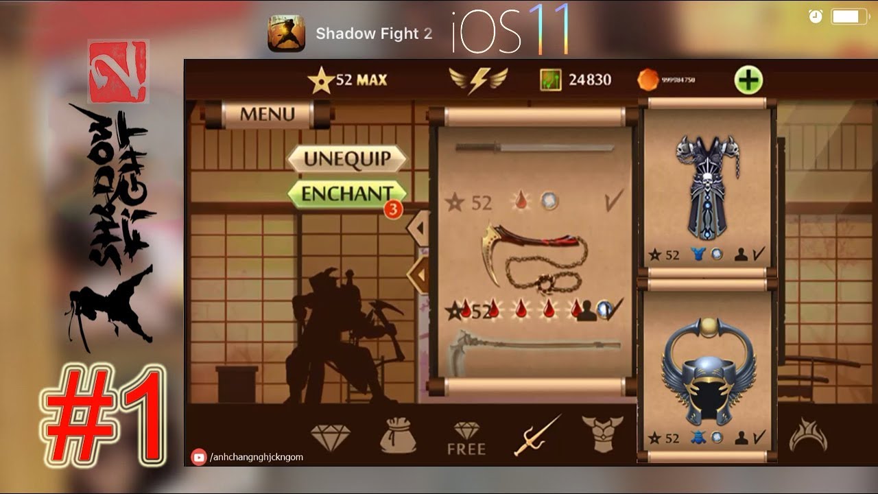 Shadow fight 2 weapons hack on iOS 11 look like ??? - 