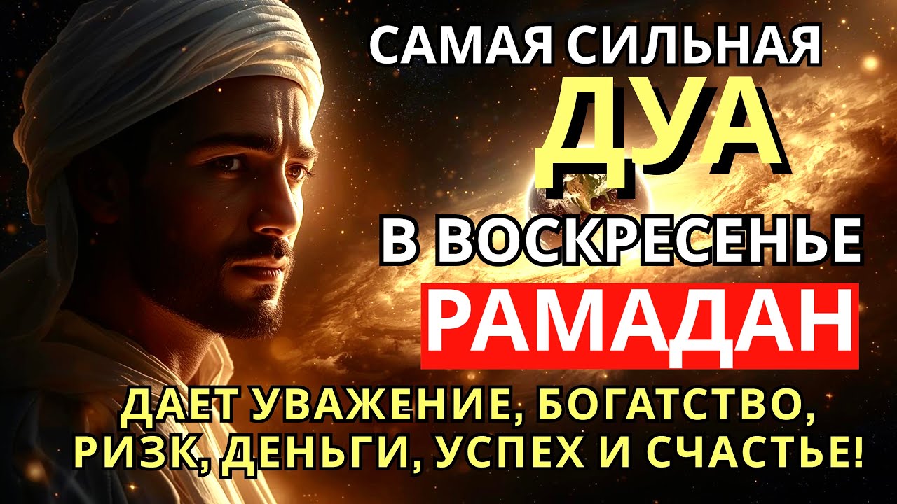 САМАЯ СИЛЬНАЯ Дуа в воскресенье Рамадан ДАЕТ УВАЖЕНИЕ, БОГАТСТВО,ДЕНЬГИ, УСПЕХ И СЧАСТЬЕ! #дуа