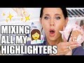 MIXING ALL MY LIQUID HIGHLIGHTERS