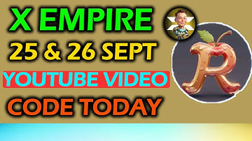 24 -25 September All Quests Code X Empire | Riddle Of The Day | Rebus Of the day | YouTube VideoCode
