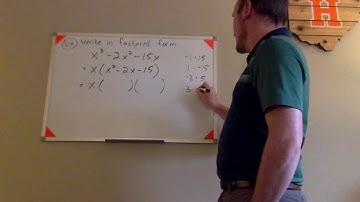 Writing a Polynomial in Factored Form