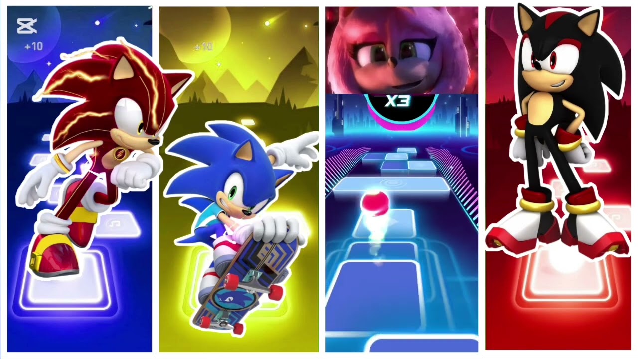 Tiles Hop EDM Rush - SonicFull 🆚 sonicblaack 🆚 sonicmem 🆚 sonicblu🎶 Tiles Hop EDM Rush