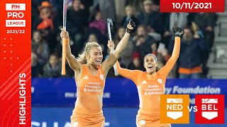 FIH Hockey Pro League Season 3: Netherlands vs Belgium (Women), Game 2 | Highlights