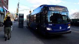 MTA New York City Bus: 2018 New Flyer XD40 Xcelsior #7546 on the Bx11 Bus.