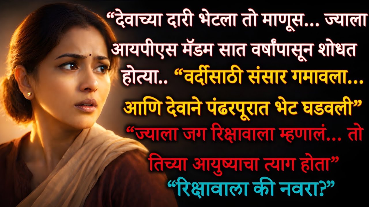 “देवाच्या दारी भेटला तो माणूस.. ज्याला आयपीएस मॅडम सात वर्षांपासून शोधत होत्या” तोच निघाला हरवलेला..
