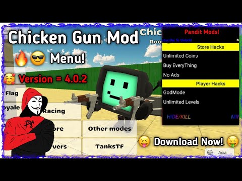 Chicken Gun mod menu v3.2.06 God mode, no clip, unlimited money and MORE!!!  