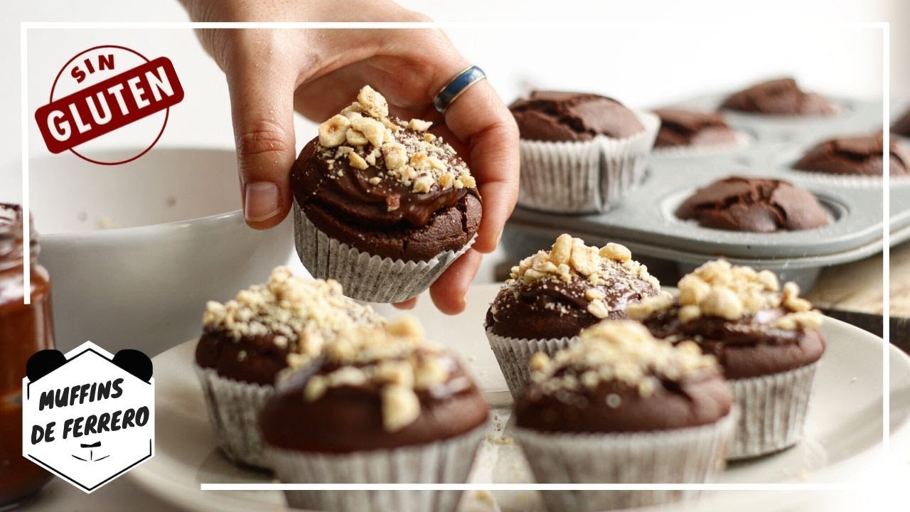 MUFFINS de FERRERO SIN GLUTEN y VEGANOS | Living Like A Panda