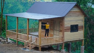 TIMELAPSE: START to FINISH Building Life Alone in Wooden House  Cooking for Poor Children