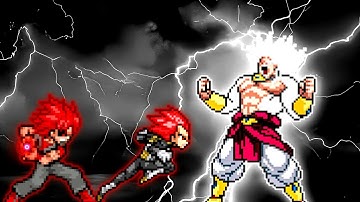 Evil Goku TP V3 OP (AF) & Evil Vegeta SSJ OP VS Limit Break Broly SSJ4 V2 OP in Jump Force Mugen