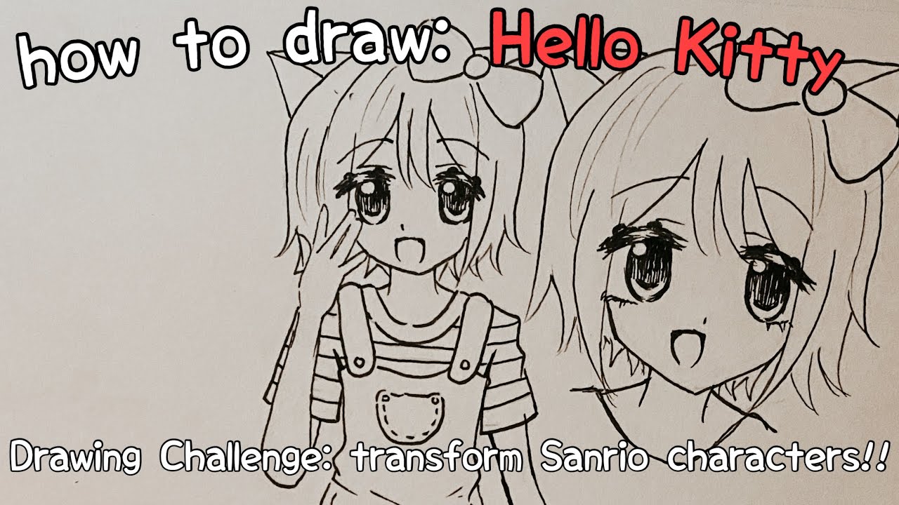 How To Draw Anime Hello Kitty, Step by Step, Drawing Guide, by Dawn -  DragoArt