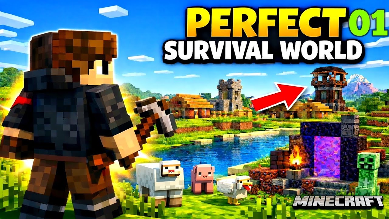 Perfect Survival World in Minecraft | Welcome to My New World - YouTube