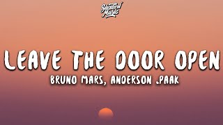 Bruno Mars Anderson Paak Leave The Door Open Lyrics Youtube