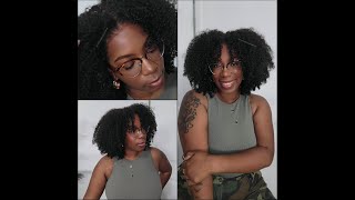 Same Kie's wig  natural girl hair wig, Love the kinky curly with 4c edges byebye knots wig  #wigs