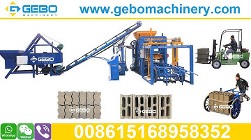 Updated automatic QT4-18 concrete block machine plant, hydraulic press pavement brick making machine