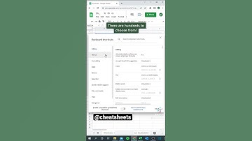 The shortcut to find every shortcut on Google Sheets
