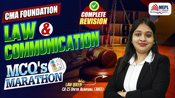 CMA Foundation | LAW & Communication - MCQ