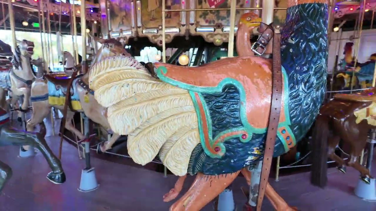 The Balboa Park Carousel goes really fast and has a ring game