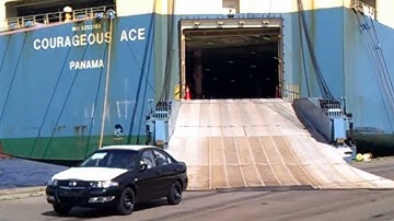 m/v Courageous Ace in Gdansk - unloading