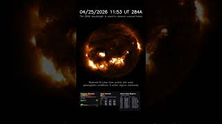 Sun 24 Hour Timelapse | Iron XV / 284 Å | Extreme UV (April 25, 2026) #shorts