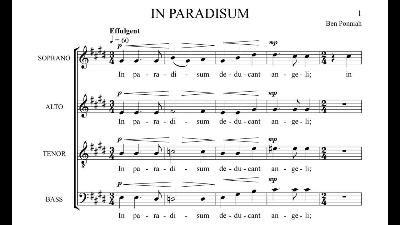 在 YouTube 上观看 In Paradisum by Ben Ponniah (with sheet music) 在 YouTube 上观看 In Paradisum by Ben Ponniah (with sheet music)
