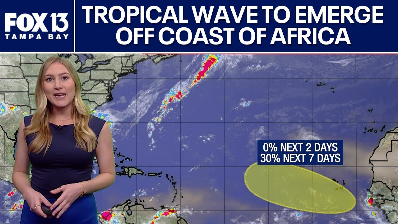 Tropical wave to emerge off coast of Africa - YouTube