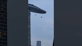 INSANE Fighter Jet Flyover Over Marina Bay Sands! ✈️💥 #Shorts
