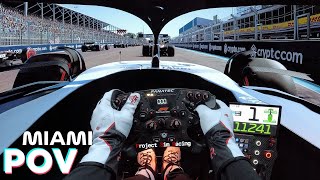 F1 23 POV Gameplay | 2024 MIAMI GP | Fanatec CS DD+