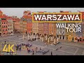 Exploring the Streets of Warsaw - 4K City Walking Tour in the Capital of Poland with City Sounds