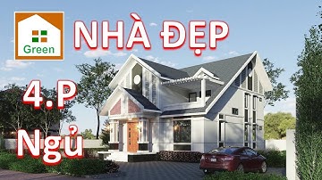 NHÀ ĐẸP 2020 Mẫu Thiết Kế Nhà Vườn Gác Lửng Đẹp Lung Linh Có 4  Phòng Ngủ 9 m x 15 m