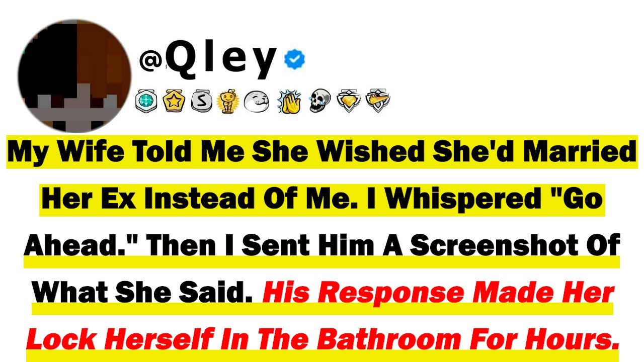 Моя жена сказала, что жалеет, что не вышла замуж за своего бывшего вместо меня. Я прошептал: «Дав...