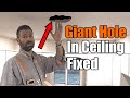 Repair Hole In Your Ceiling From Old Lights | THE HANDYMAN |