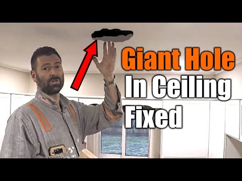 Repair Hole In Your Ceiling From Old Lights | THE HANDYMAN |