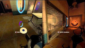 portal 2 team building part 6 multiplayer split screen walkthrough