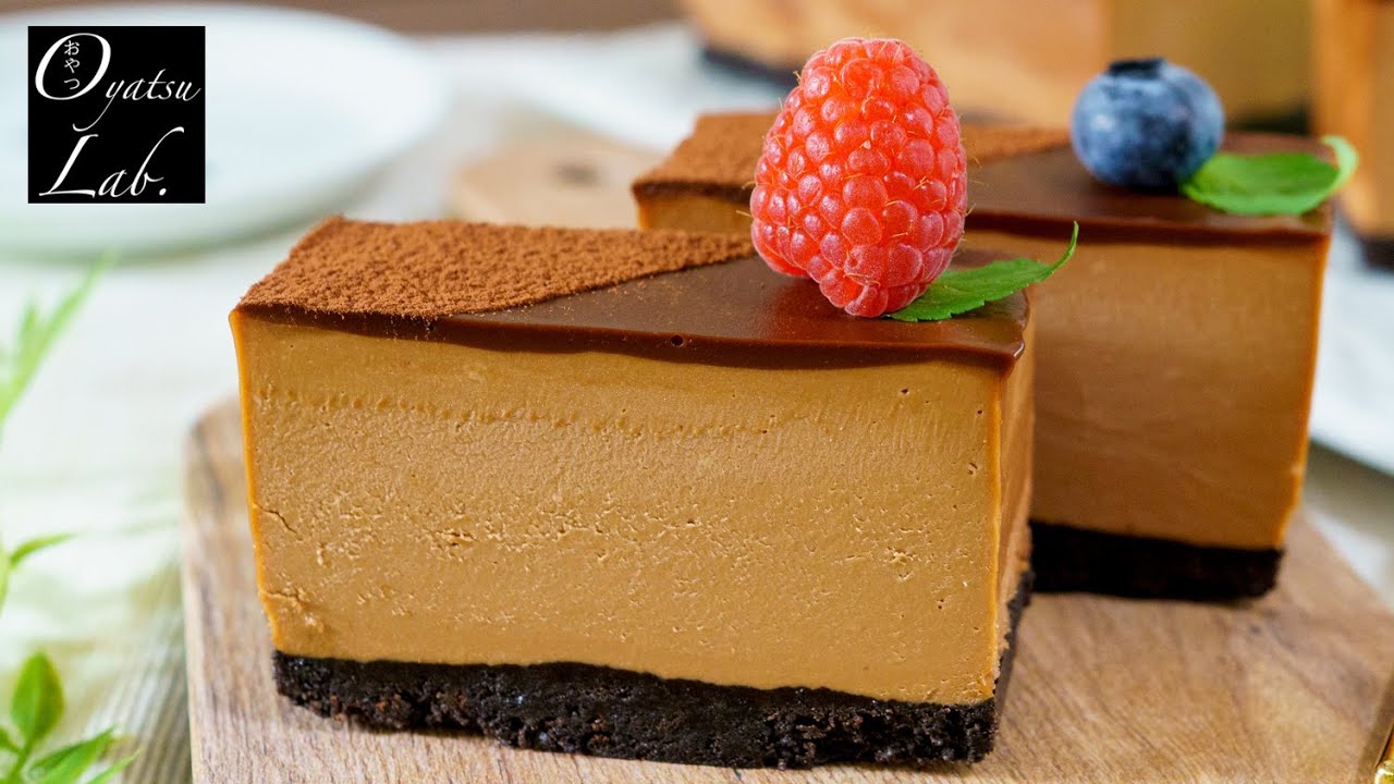 バレンタイン オーブンなしで作るチョコチーズケーキ 牛乳パック使用 No Bake Rich Chocolate Cheesecake Oyatsu Lab Youtube