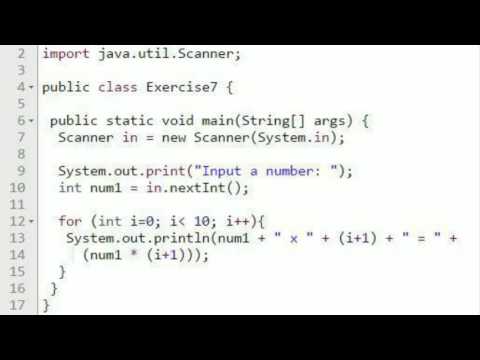 Exercice 7. Java JEE. Programme table  de multiplication