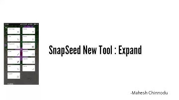 SnapSeed Editing Tutorial - HOW TO USE EXPAND TOOL
