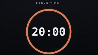 20 Minute Timer ⏱️ | Countdown for Studying, Focus & Productivity