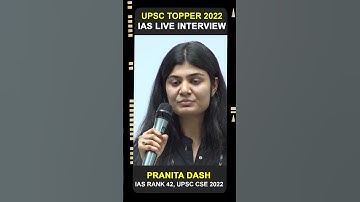 Pranita Dash AIR-42 | UPSC 2022 Toppers Strategy | IAS Success Story | UPSC CSE 2022 | #shorts