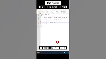 Printing Numbers Using For Loop | Java Program #shorts #javaprogram #coding #programming
