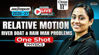 Relative Motion Class 11 One Shot | River Boat & Rain Man Problems | JEE Physics | JEE/EAPCET 2027