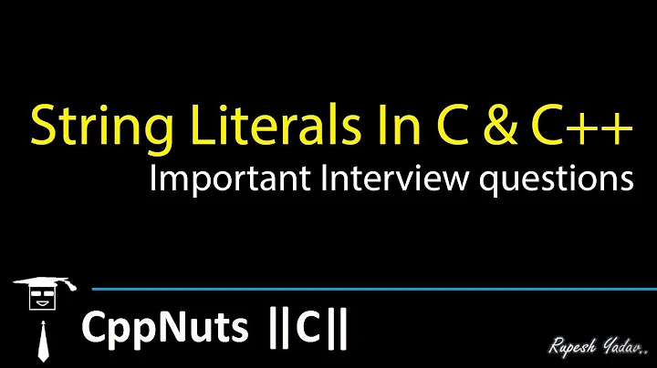 String Literals In C & C++
