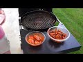Buffalo Wings using the vortex on the Weber Kettle. Covered them with Kosmos Q Wing Dust.