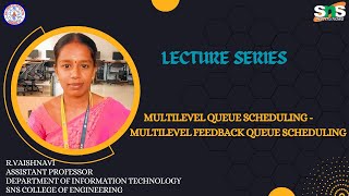 R.Vaishnavi, AP/IT I Multilevel Queue Scheduling - Multilevel Feedback Queue I SNS INSTITUTIONS