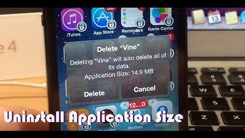 Uninstall Application Size - Cydia Tweak