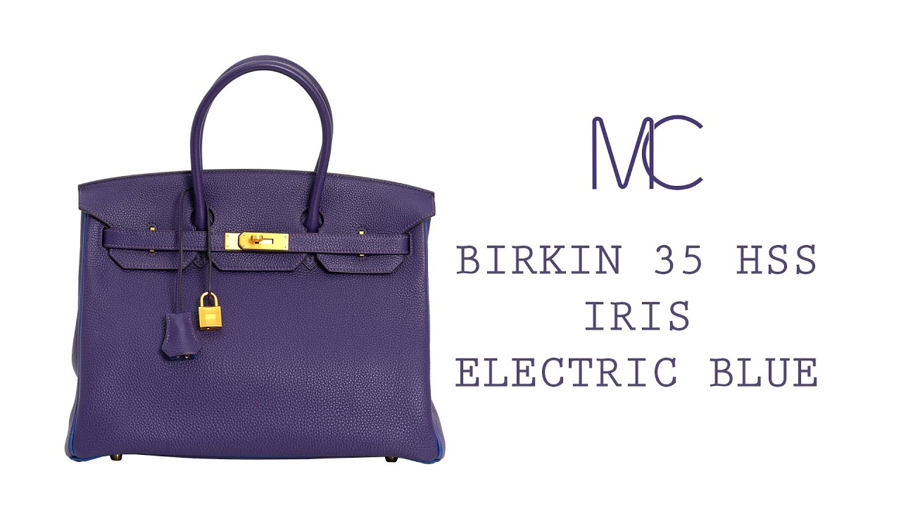 HERMES KELLY 35 Supple Bag BLEU LIN gold hardware. Beautiful new color!  available mightykismet