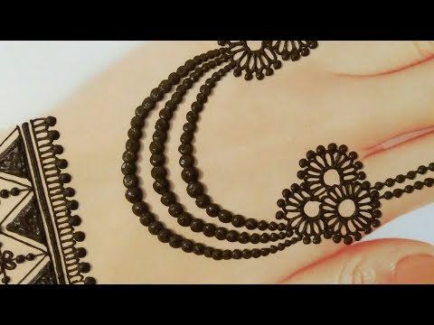 Latest jewellery mehndi design for back hand | Karwachauth/Navratri/Eid special mehndi 2020