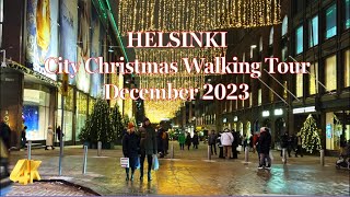 Downtown Delight in Helsinki: A Christmas Walk with Lights and Melodies. #christmas #music #4k