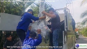 Điện Cơ Xanh giao Máy ép thủy lực dùng vắt nước cốt dược liệu về Tp Biên Hòa sản xuất 0984467870