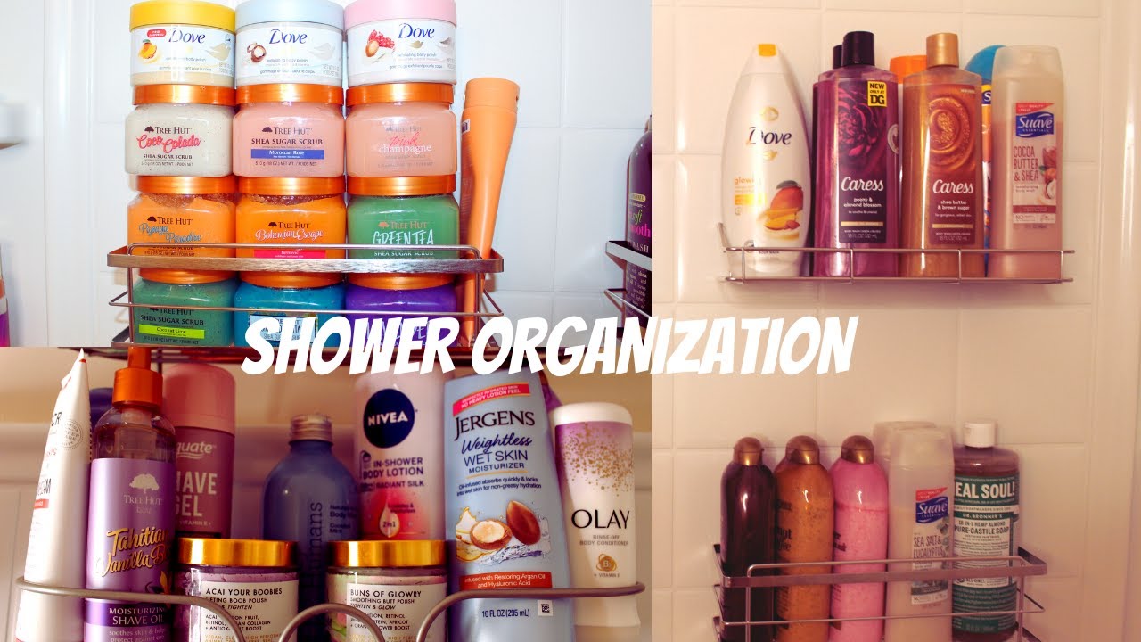 ORGANIZE MY SHOWER AND HYGIENE PRODUCTS WITH ME! *satisfying* - YouTube